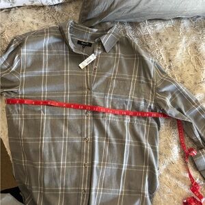 Madewell Women’s Gray Plaid Button-Down Shirt